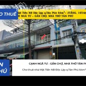 Cho thuê nhà Mặt Tiền NB Độc Lập q.Tân Phú 64m²-2 TẦNG ,16Triệu - CẠNH NGÃ TƯ